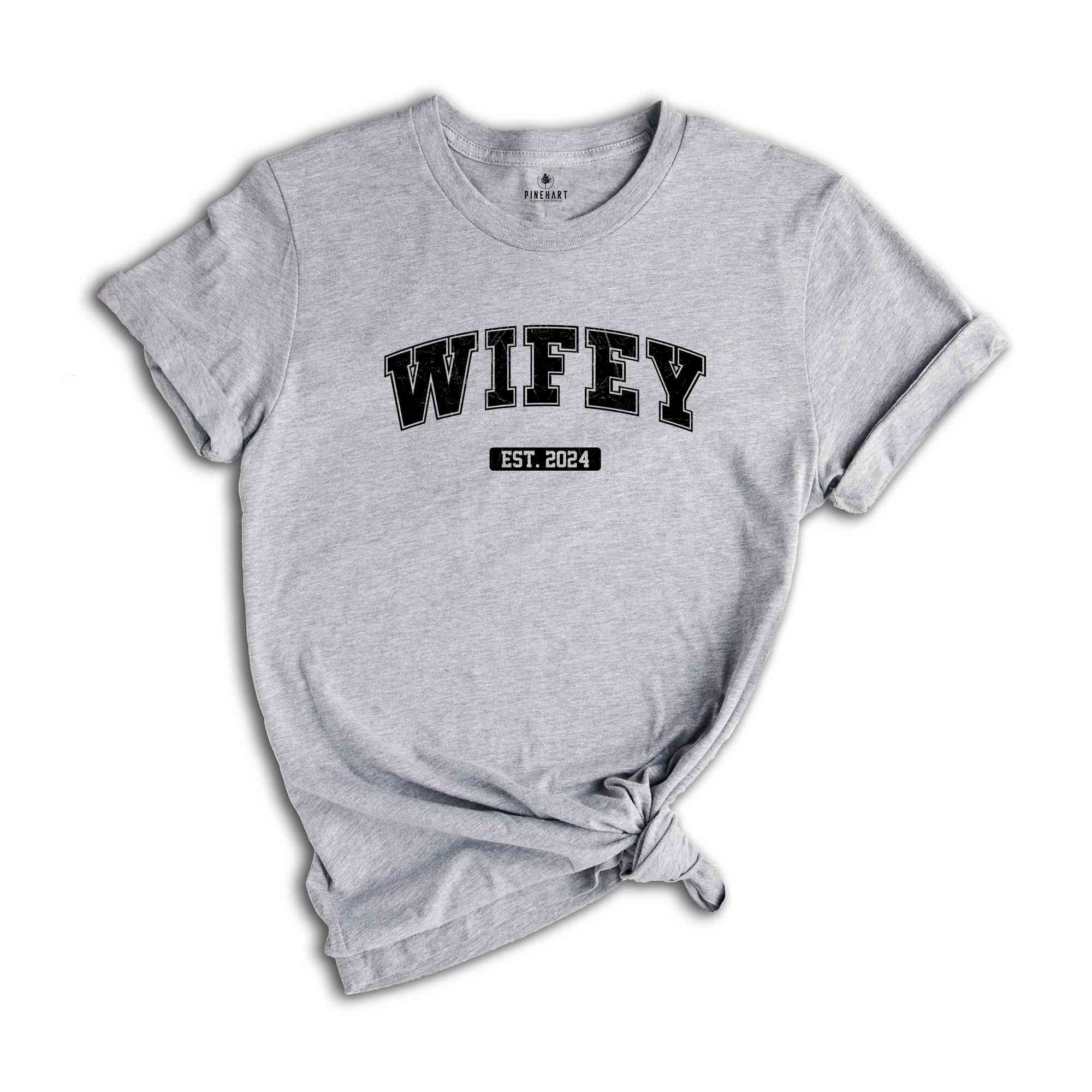 Matching Hubby And Wifey College Shirt, Wedding Gift For Couples, Matching Couple Shirt, Wifey Hubby Shirt, Wifey Hubby Matching Shirt