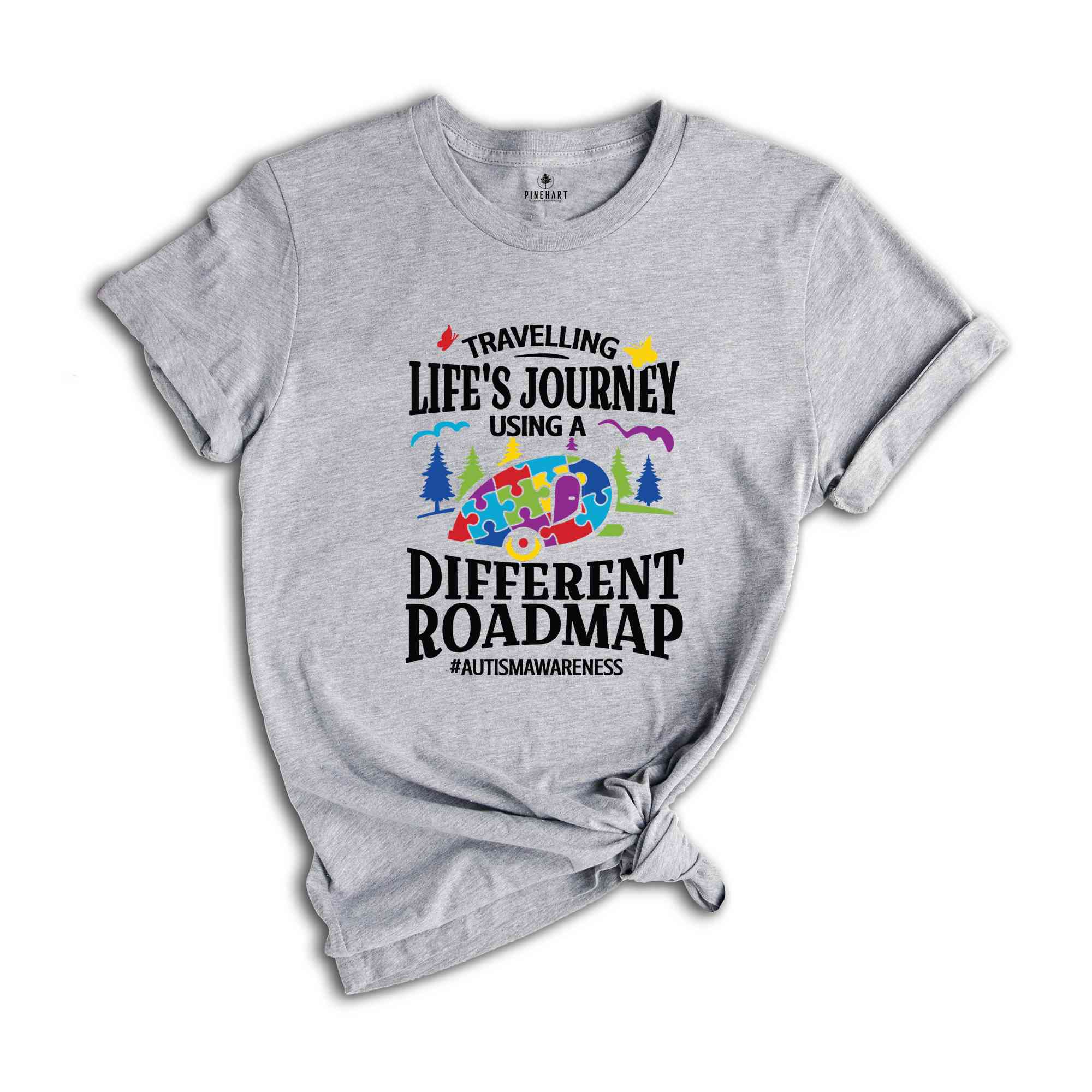 Travelling Life's Journey Using A Different Roadmap Shirt, Autism Awareness Shirt, Autism Pride Shirt, Autism Gift Shirt