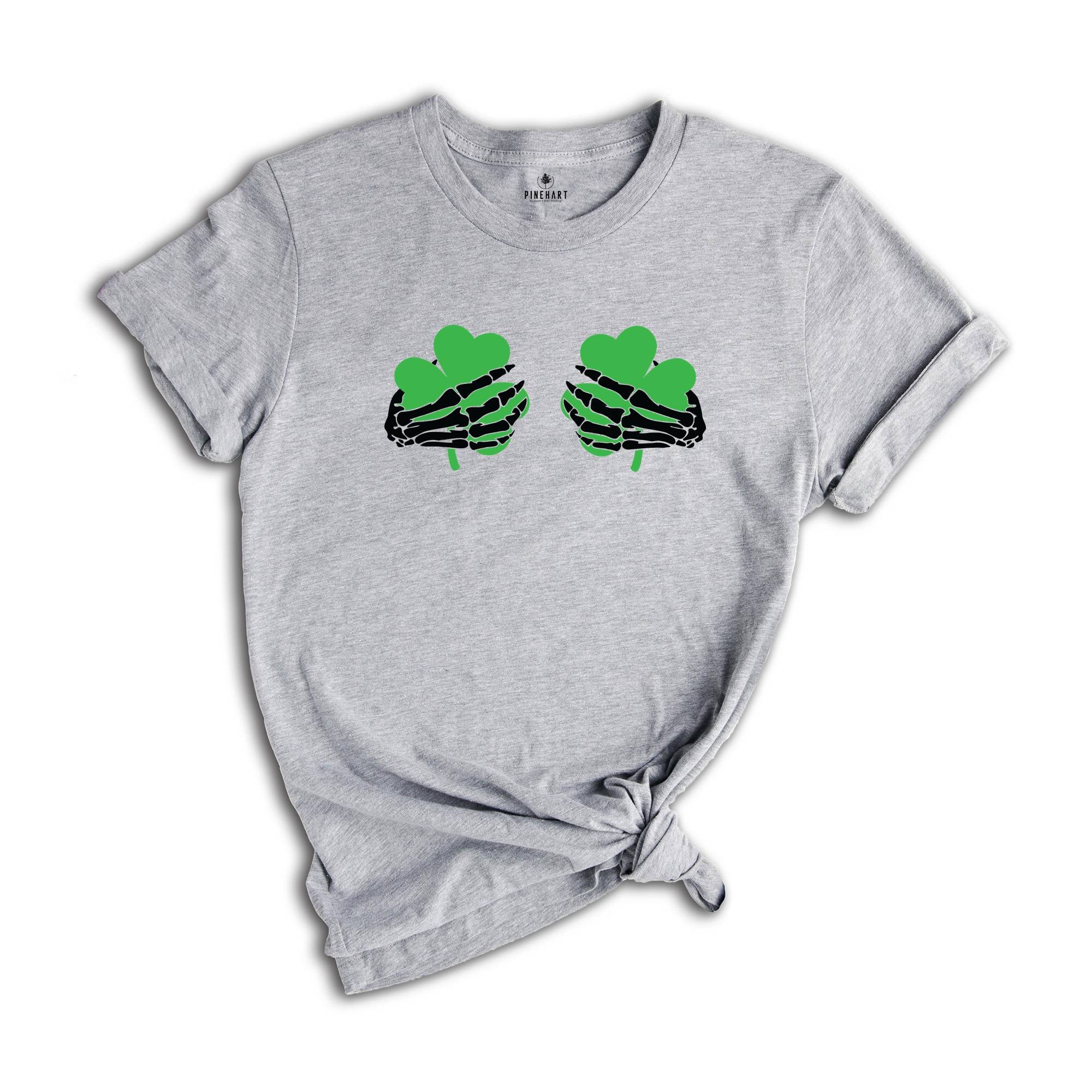 Shamrock Hand Skeleton Shirt, Skeleton St Patricks Day Shirt, Funny St Patricks Shirt, St Patricks Day Gift, St Pattys Day