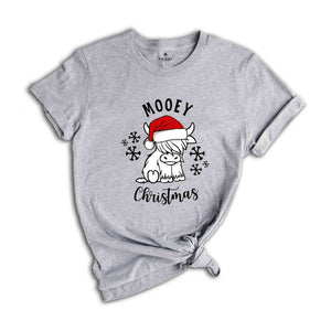 Mooey Christmas Shirt, Western Christmas Tee, Christmas Heifer Shirt, Xmas Cow Shirt, Christmas Cow Lover Tee