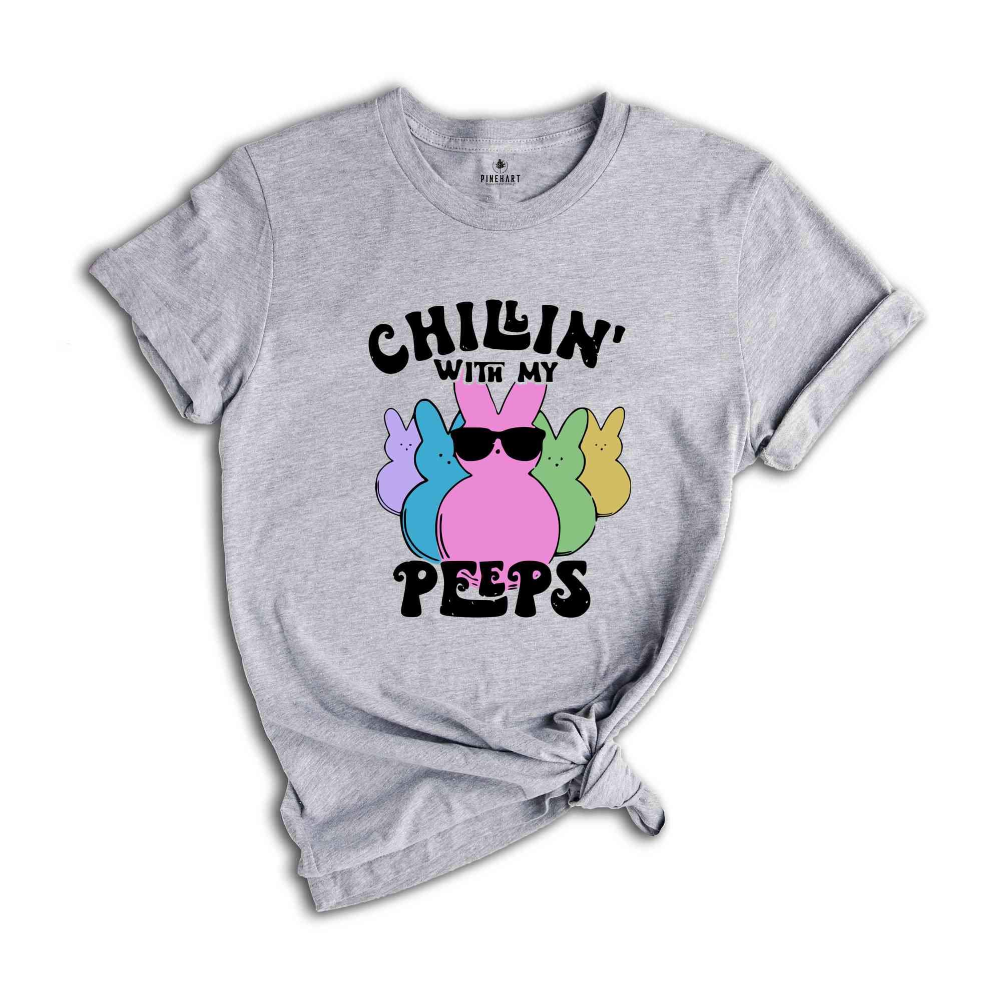 Chillin’ With My Peeps Shirt, Retro Easter Shirt, Easter Shirt, Cute Easter Shirt, Bunny Shirt, Easter 2024 shirt, Trendy Easter