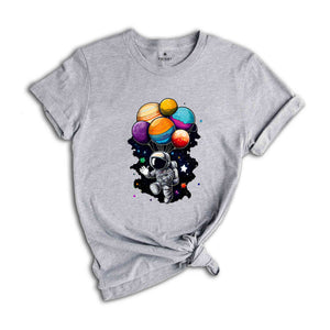 Astronaut Balloon T-Shirt, Space Balloon Shirt, Space Shirt, Astronaut Birthday Shirt, Space Gifts, Spaceman Shirt