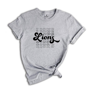 Team Mascot Shirt, Lions Team Shirt, Lions Football Shirt, Lions Fan Shirt, Lions School Shirt, Lions School Spirit