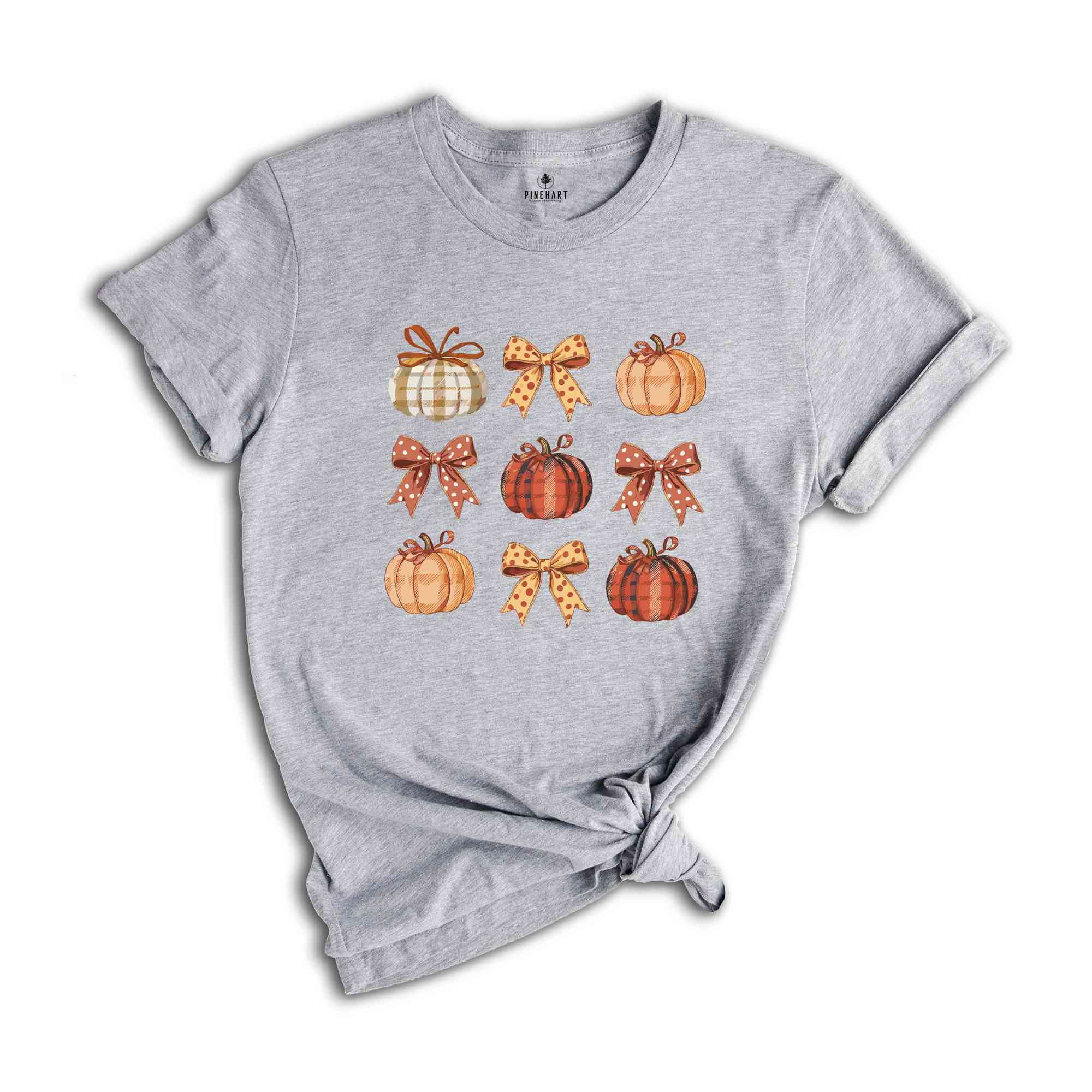 Retro Fall Pumpkin Bow Shirt, Fall Coquette Bow shirt, Autumn Pumpkin Tee, Fall T-Shirt , Autumn Bow Shirts