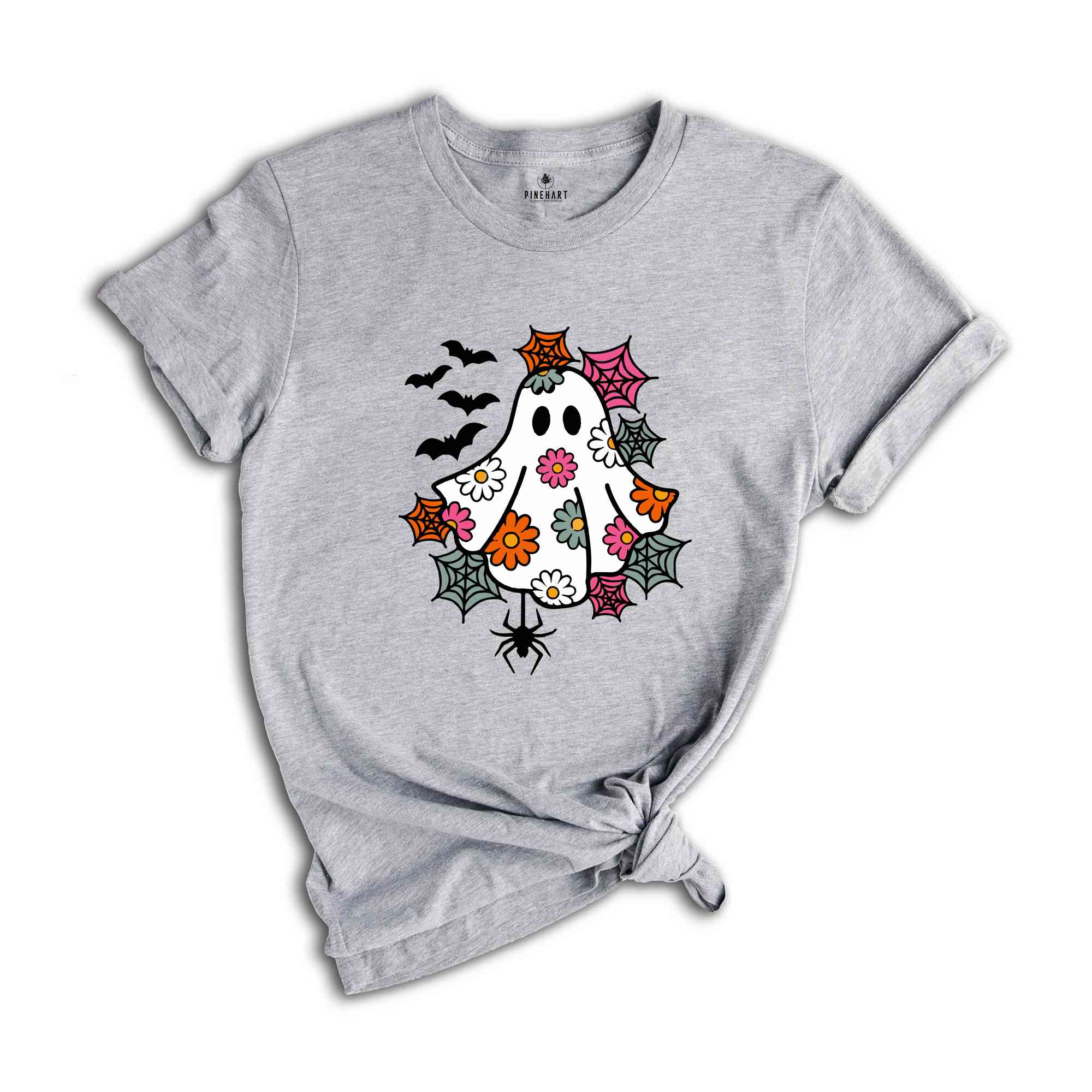 Retro Floral Ghost Halloween Shirt, Spooky Season Shirt, Halloween Party Shirt, Pumpkin Shirt, Halloween Shirt