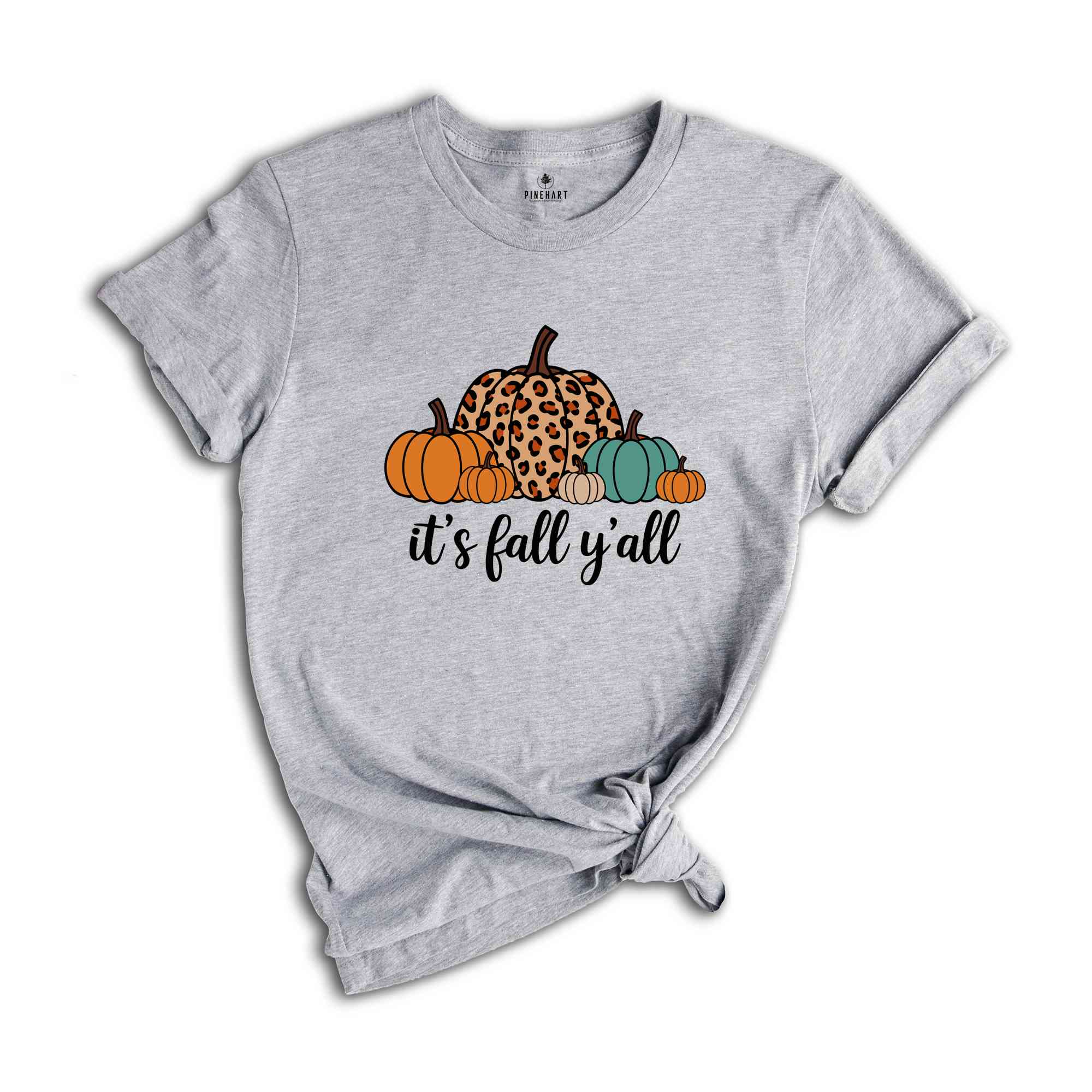 It's Fall Y'all Shirt, Fall Shirt, Pumpkin Shirt, Cute Fall Shirt, Leopard Pumpkin Shirt, Fall Mom Shirt, Fall Teacher Shirt