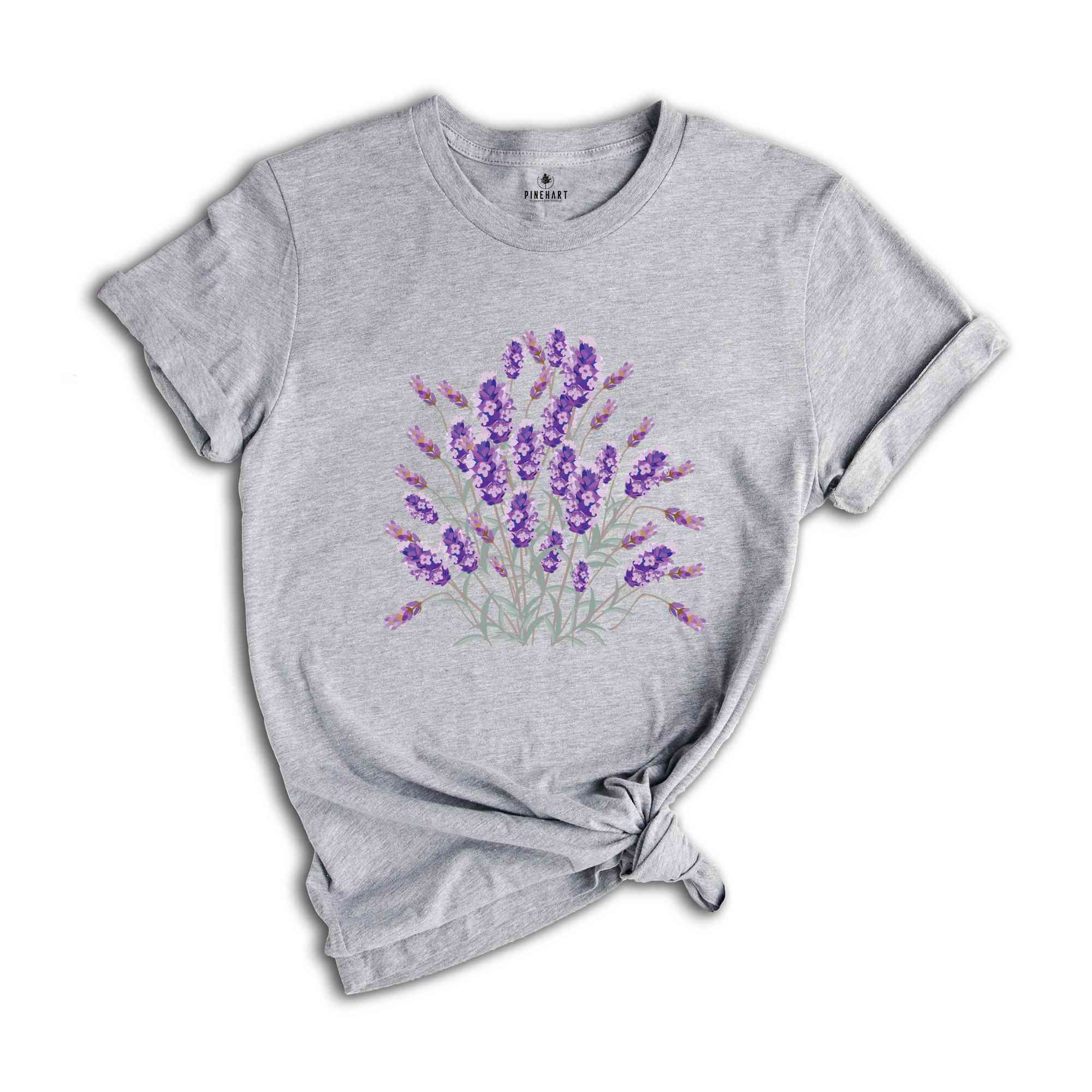 Lavender Flower Shirt, Vintage Lavender Flower Shirt, Boho Wildflowers Shirt, Vintage Botanical Flower Shirt, Gardening Shirt, Nature Shirt