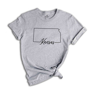 Kansas State Shirt, The USA State Shirt, Kansas USA Shirt, Kansas Map Outline Shirt, US Outline Shirt, United States Shirt