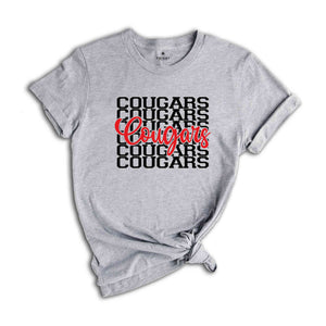 Cougars Shirt, Team Mascot Shirt, Cougars Team Shirt, Cougars Fan Shirt, Cougars School Shirt, Mom Shirt