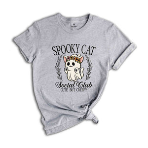 Spooky Cat Social Club Cute But Creepy Shirt, Halloween Cat Shirt, Retro Cat Shirt, Retro Halloween Shirt, Cat Social Club Shirt