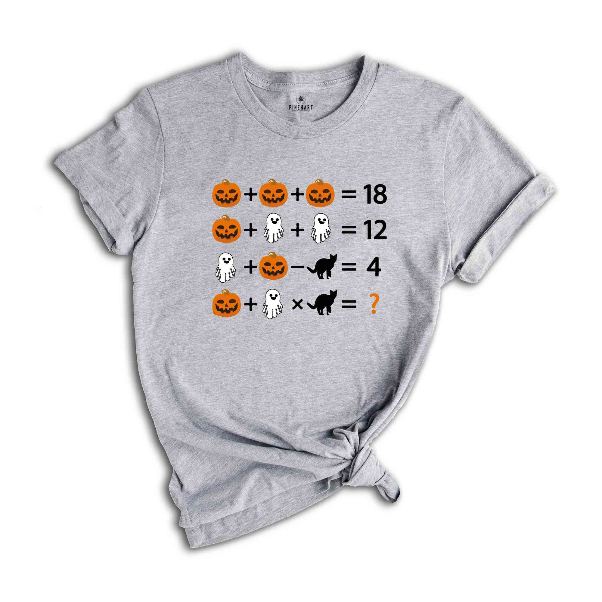 Halloween Theme Math Problem Shirt, Math Teacher Shirt, Math Teacher Halloween Shirt, Halloween Teacher, Quiz Math Teacher pumpkin T-Shirt