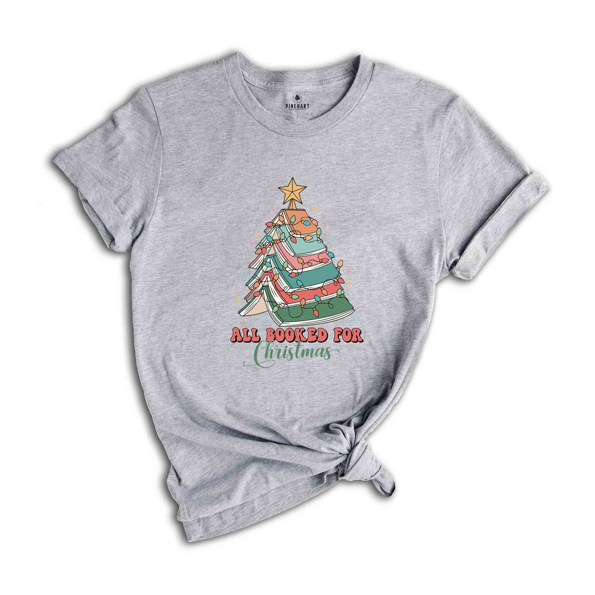 Christmas Book Tree Shirt, Teacher Christmas Shirt, School Christmas Tee, Book Lovers Shirt, Bookworm Christmas