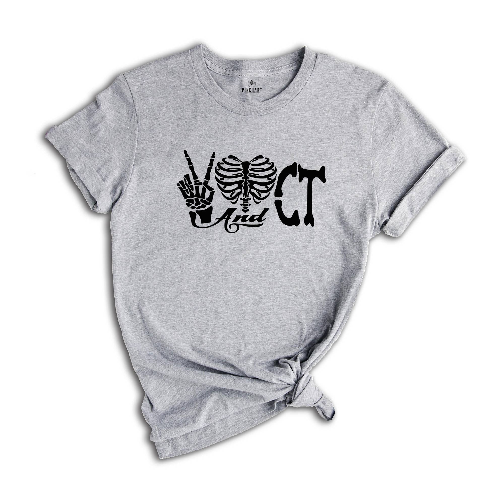 Peace Love and CT Shirt, Radiology Tech Shirt, X-ray Tech Shirt, Rad Tech Shirt, Radiology Technologist Shirt, Ct Gift