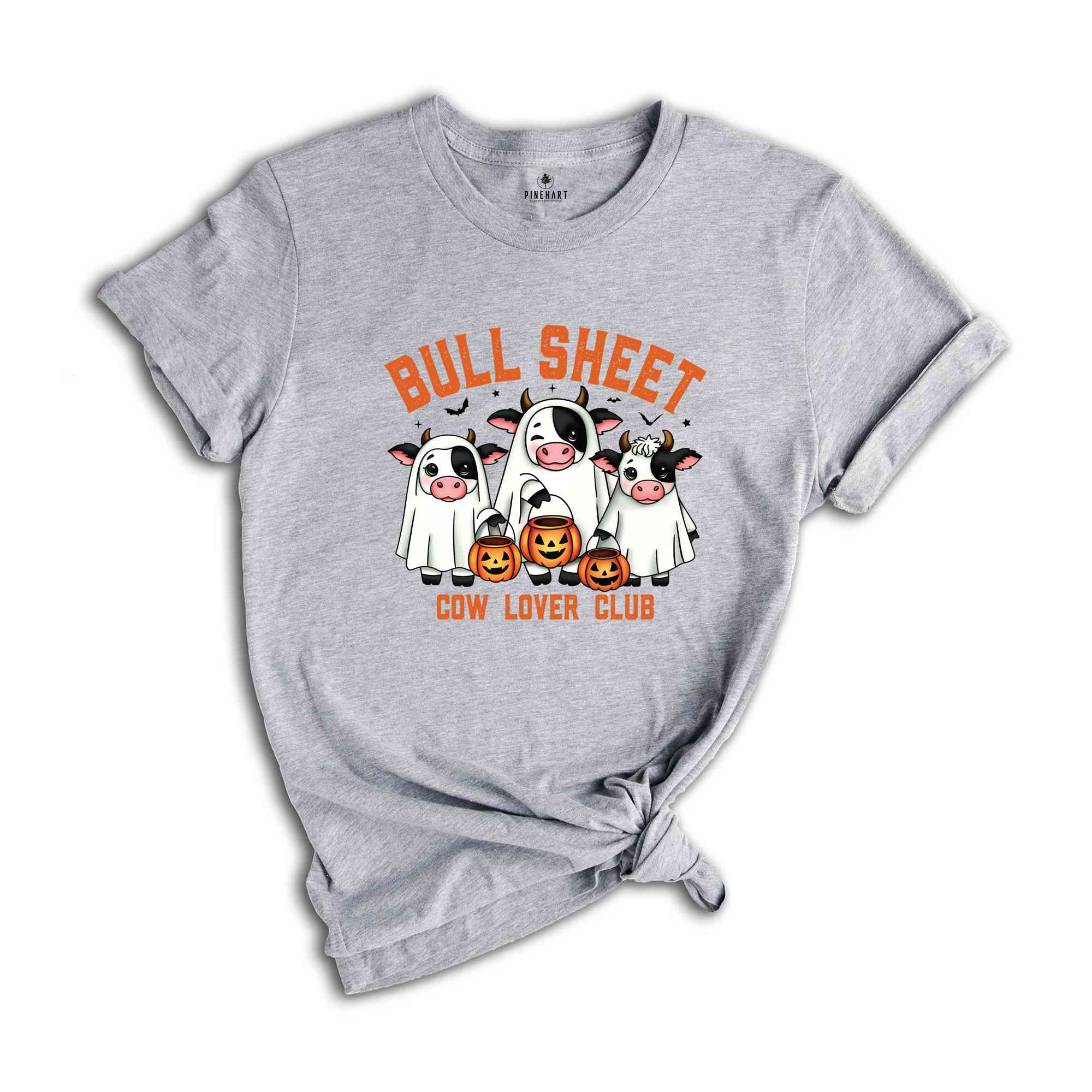 Bull Sheet Cow Lover Club Shirt, Funny Halloween Ghost Cow Shirt, Spooky Halloween Pumpkin Season Gift, Cow Lover Club Shirt