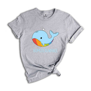 Homosexuwhale Shirt, Funny LGBT Shirt, Cute LGBT Shirt, Pride Rainbow Shirt, LGBTQ Pride Shirt, Animal Lover Shirt, Cute Whale Shirt