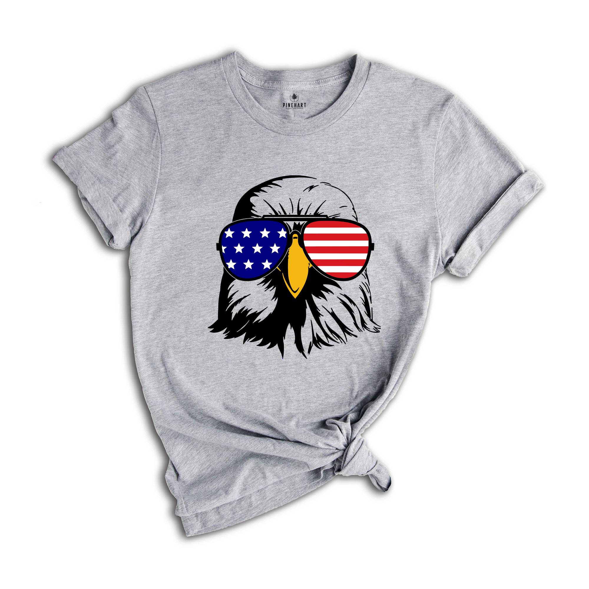 Patriotic Eagle With Sunglasses, 4th of July 2024 Freedom Shirt, Fourth Of July Shirt, Independence Day Shirts, Patriotic Family Shirts