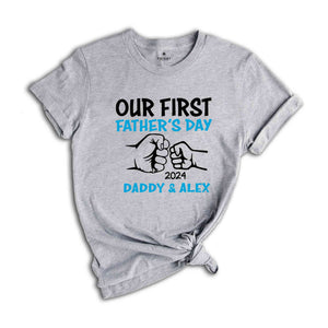 Our First Fathers Day Shirt, Daddy And Child Shirt, Fathers Day Matching Shirt, Fathers Day Gift Tee