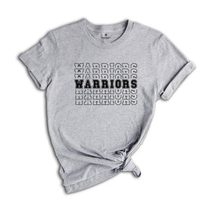 Team Mascot Shirt, Warriors Team Shirt, Warriors Football Shirt, Warriors Fan Shirt, Warriors School Shirt, Warriors School Spirit