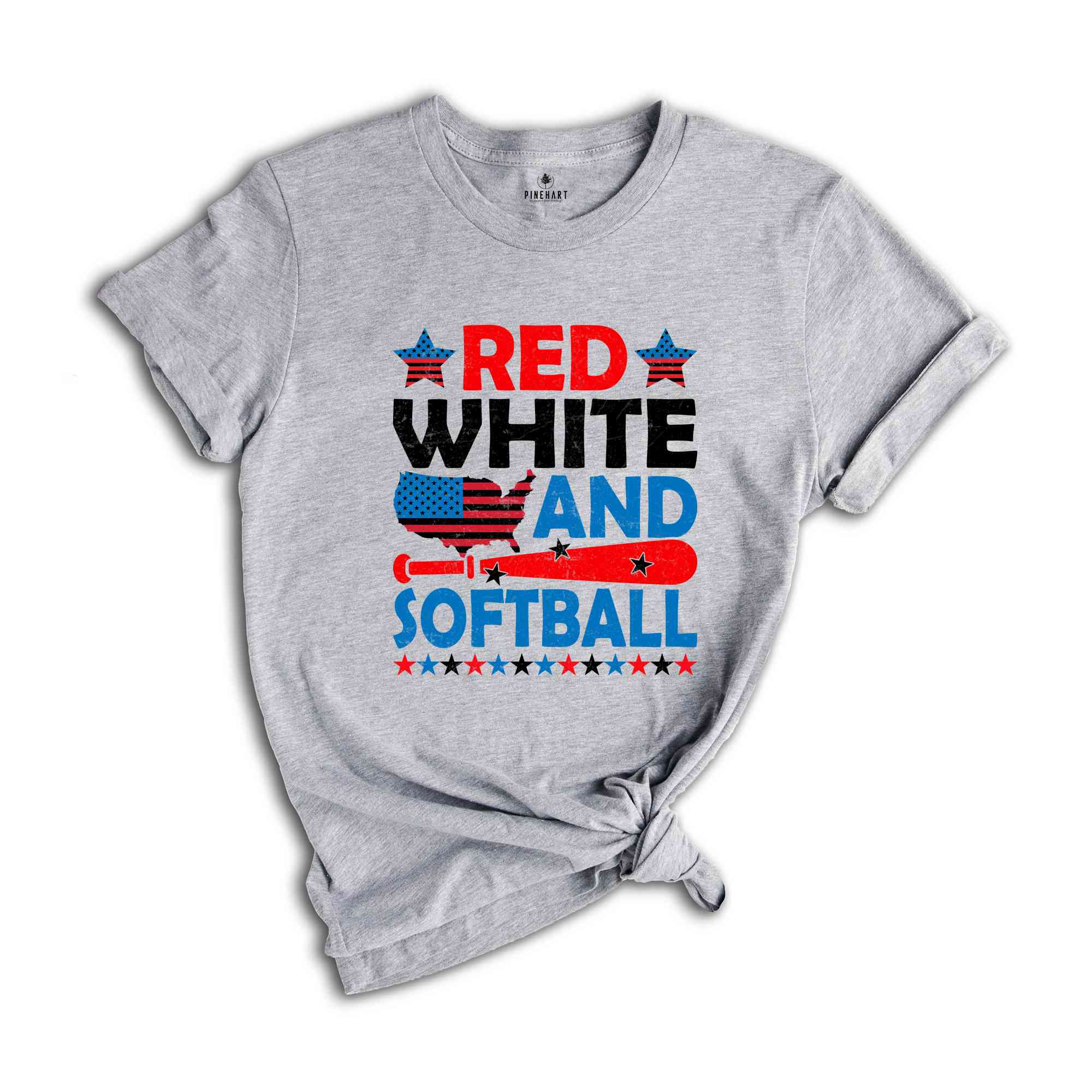 Red White And Softball Shirt, USA Shirt, 4th Of July Shirt, 4th Of July Gift, Softball Shirt, Retro America Shirt, Independence Day Shirt