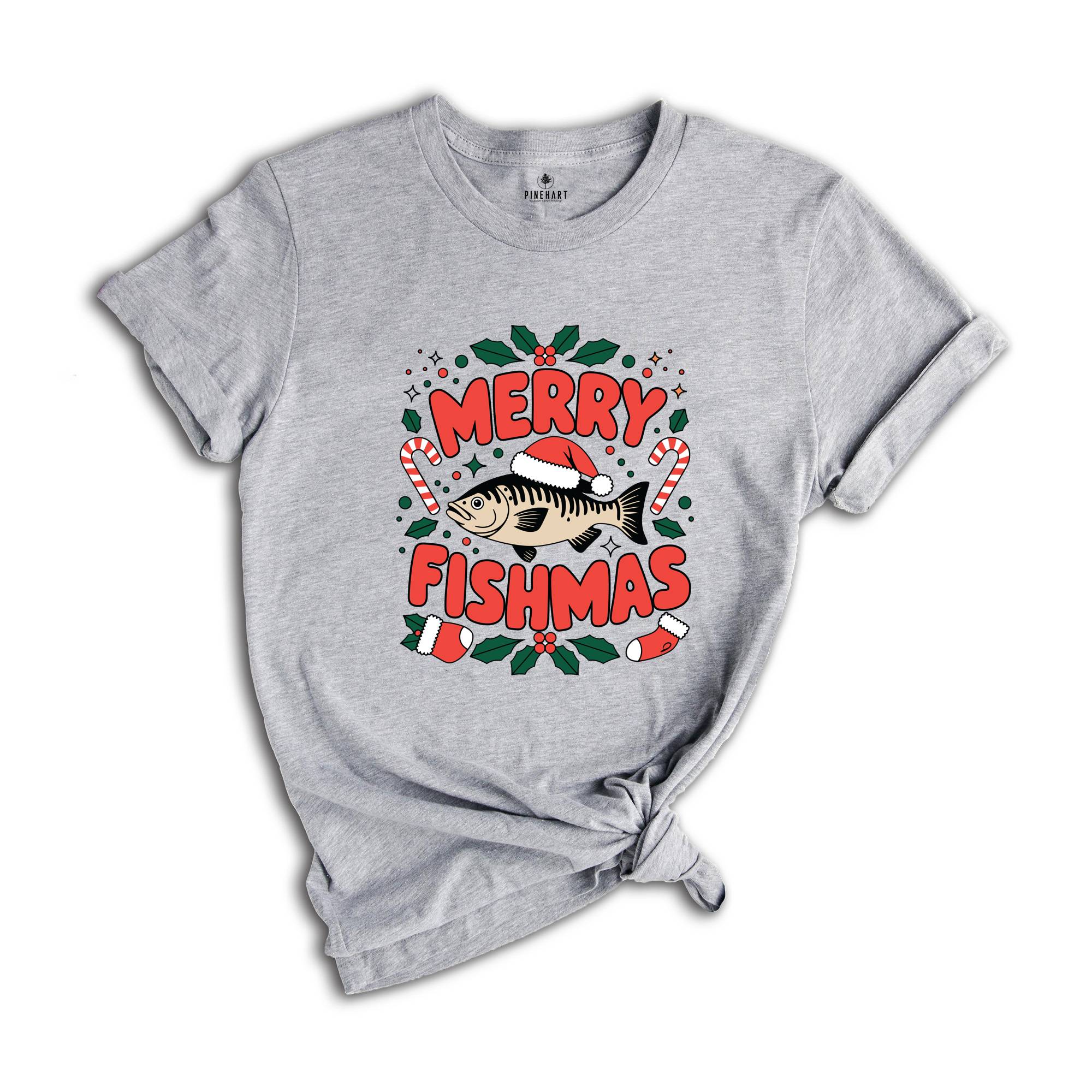 Merry Fishmas Shirt, Fish Christmas Shirt, Fishing Lover Shirt, Christmas Gift, Fisher Christmas Shirt, Dad Christmas Shirt, Fishing Shirt