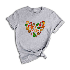 Christmas Gingerbread Heart Shirt, Gingerbread Shirt, Christmas Gift, Christmas Tree Shirt, Holiday Shirt, Santa Shirt, Christmas Shirt