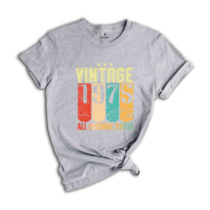 Vintage 1975 All Original Parts Shirt, Retro Vintage 1975 Shirt, Forty-nine Birthday Gift, Vintage Original Parts Shirt