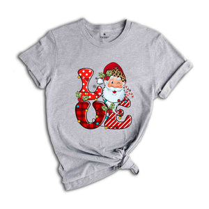 Love Christmas Shirt, Santa Shirt, Cute Santa Shirt, Cute Christmas Shirt, Funny Christmas Shirt, Christmas Party Shirt, Holiday Shirt