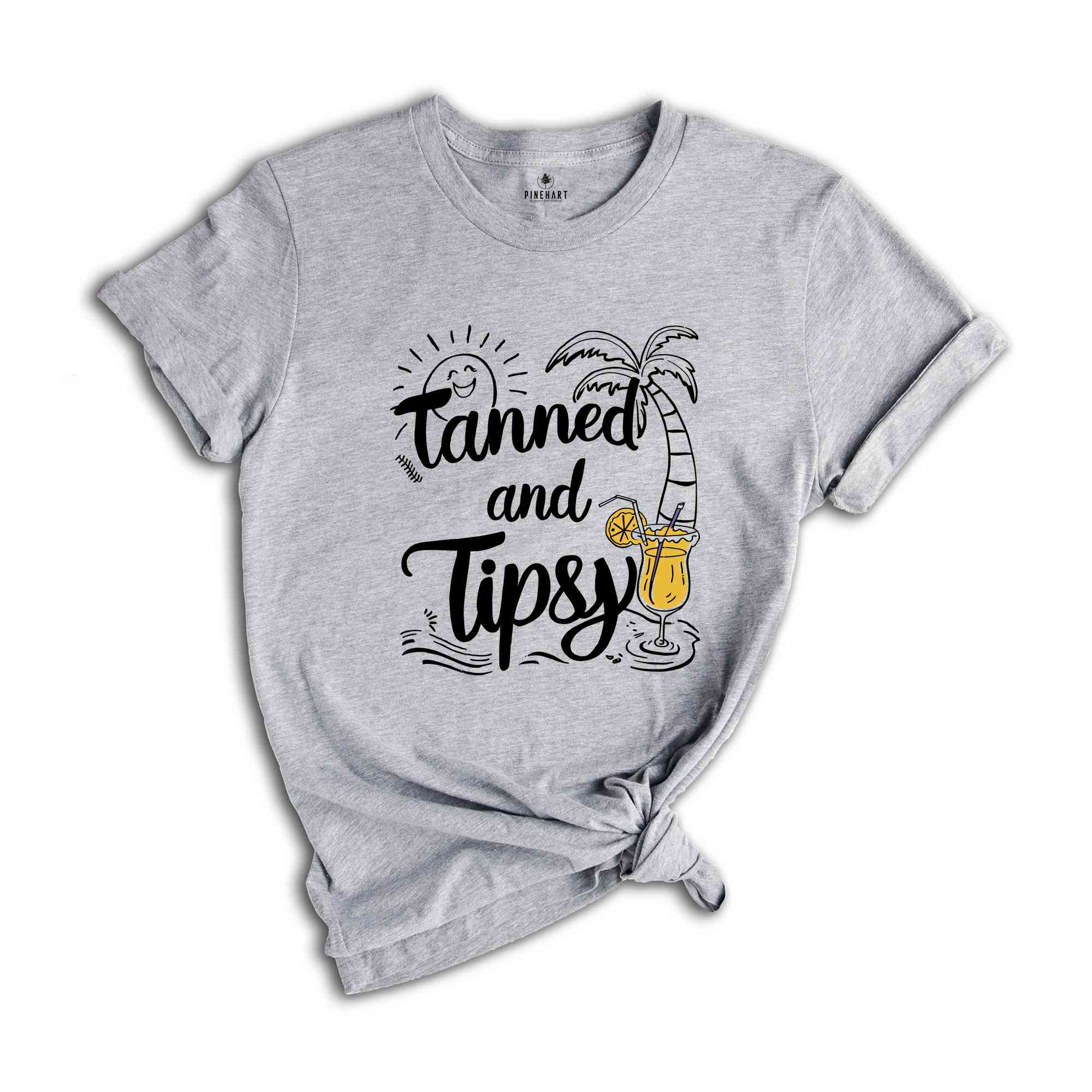 Tanned and Tipsy Shirt, Beach Shirts, Vacation Shirts, Vacation Gifts, Women's Summer Shirts, Travel Shirt, Girls Trip Shirts