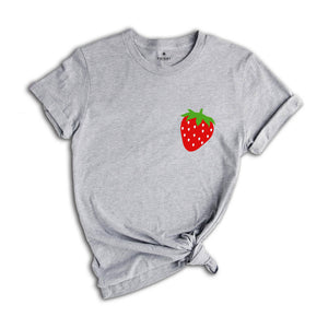 Pocket Strawberry Shirt, Strawberry Lover Shirt, Summer Fruits Shirt, Strawberry T-Shirt, Red Fruit Shirt, Fruit Lover Shirt, Cute Fruit Tee