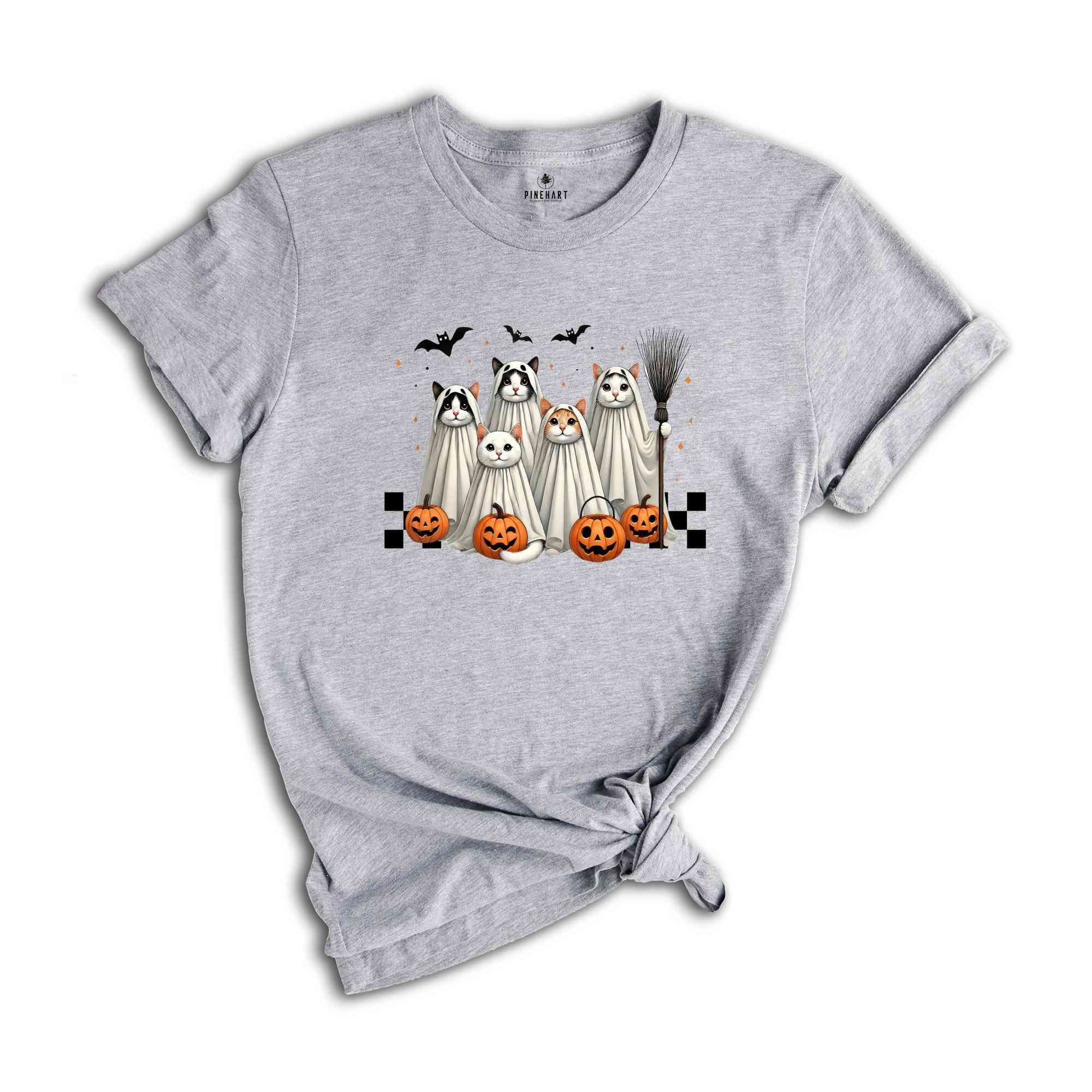 Halloween Ghost Cats Shirt, Halloween Cat Shirt, Ghost Cat Shirt, Cat Mama Shirt, Cat Lover Gift, Spooky Season Shirt, Ghost Shirt