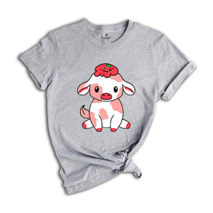 Strawberry Cow Shirt, Cow Lover Shirt, Cute Cow Shirt, Strawberry Shirt, Animal Lover Shirt, Farm Animal Shirt, Cowgirl Shirt, Howdy Shirt