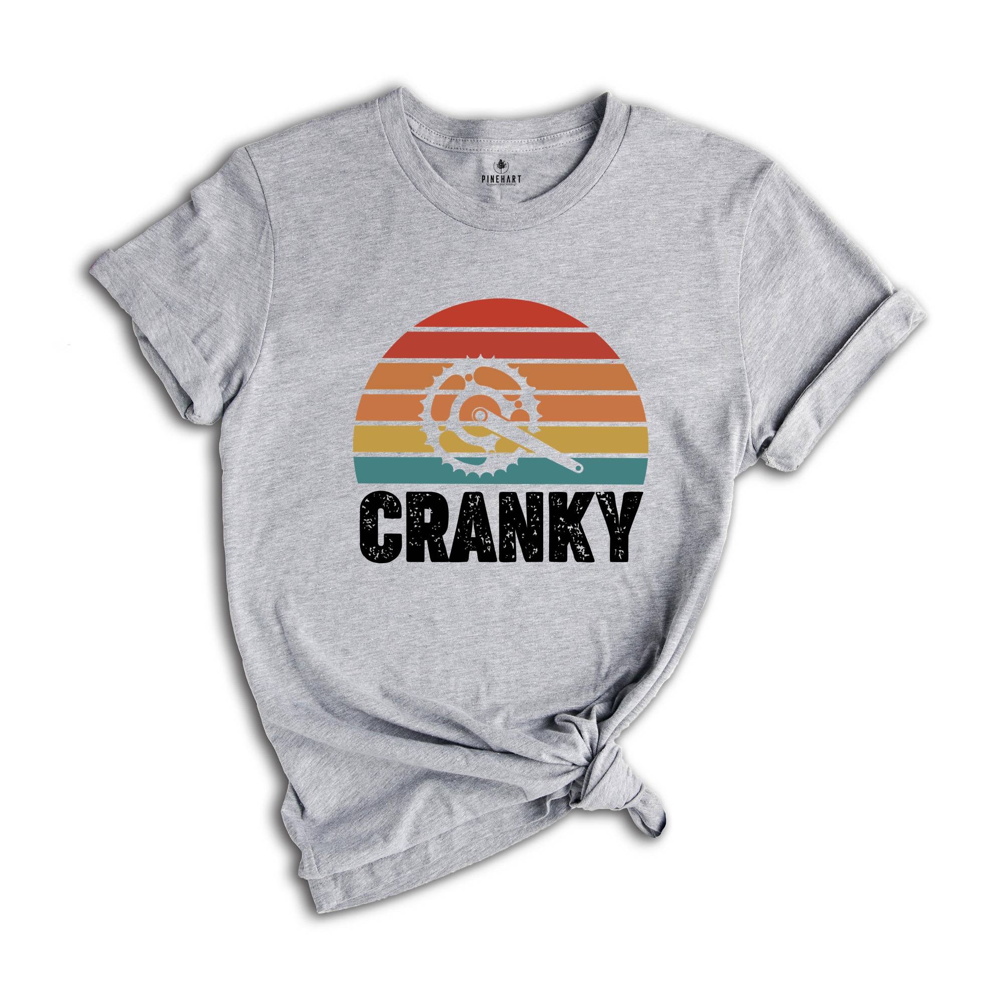 Cranky Shirt, Funny Biker Shirt, Biking Shirt, Retro Biker Tee, Gift for Biker, Humorous Cycling Tee, Outdoor Biking Tee, Funny Bicycle Tee