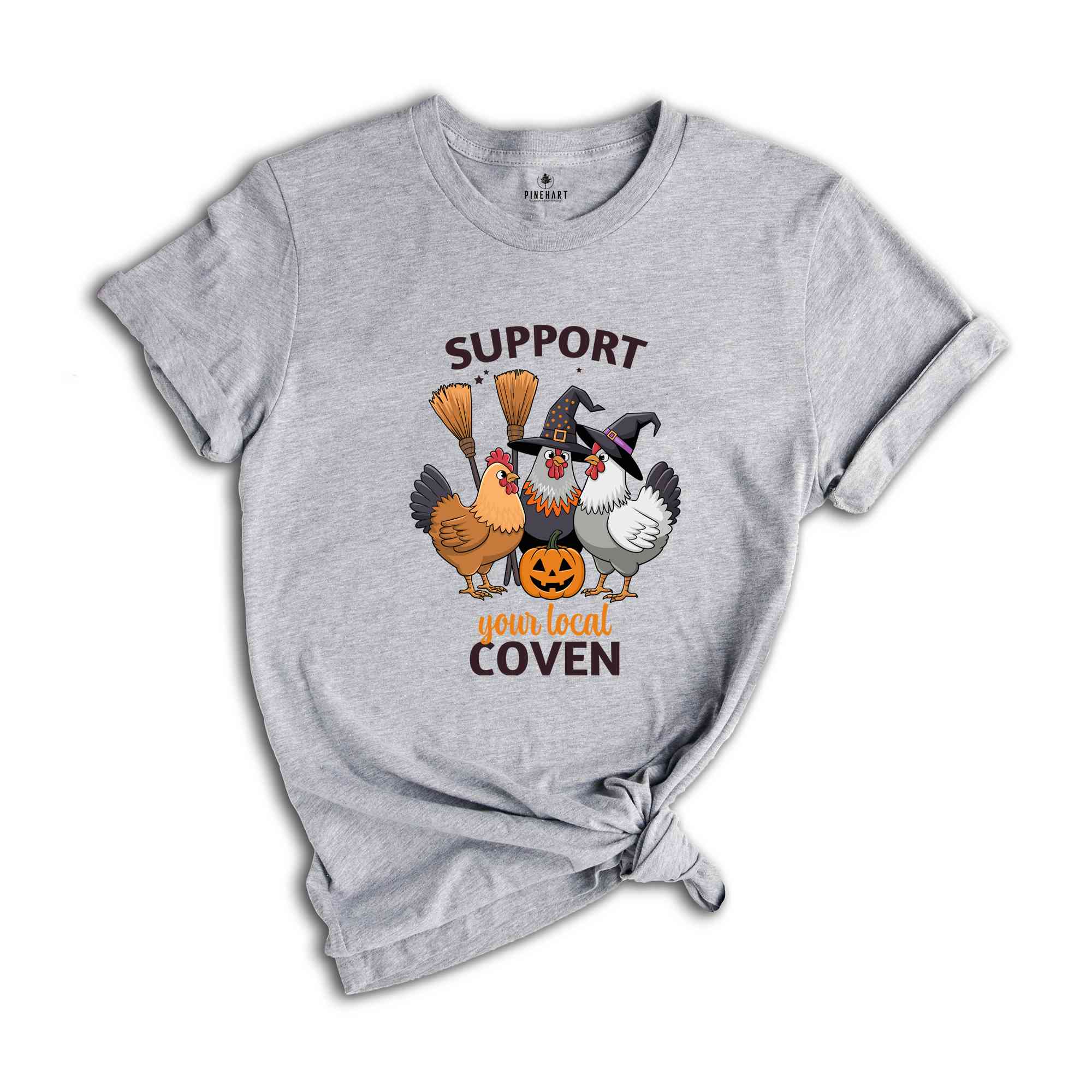 Support Your Local Coven Shirt, Trendy Halloween Shirt, Chicken Witch Shirt, Fall Chickens Shirt, Funny Fall Shirt, Cute Pumpkin Shirt