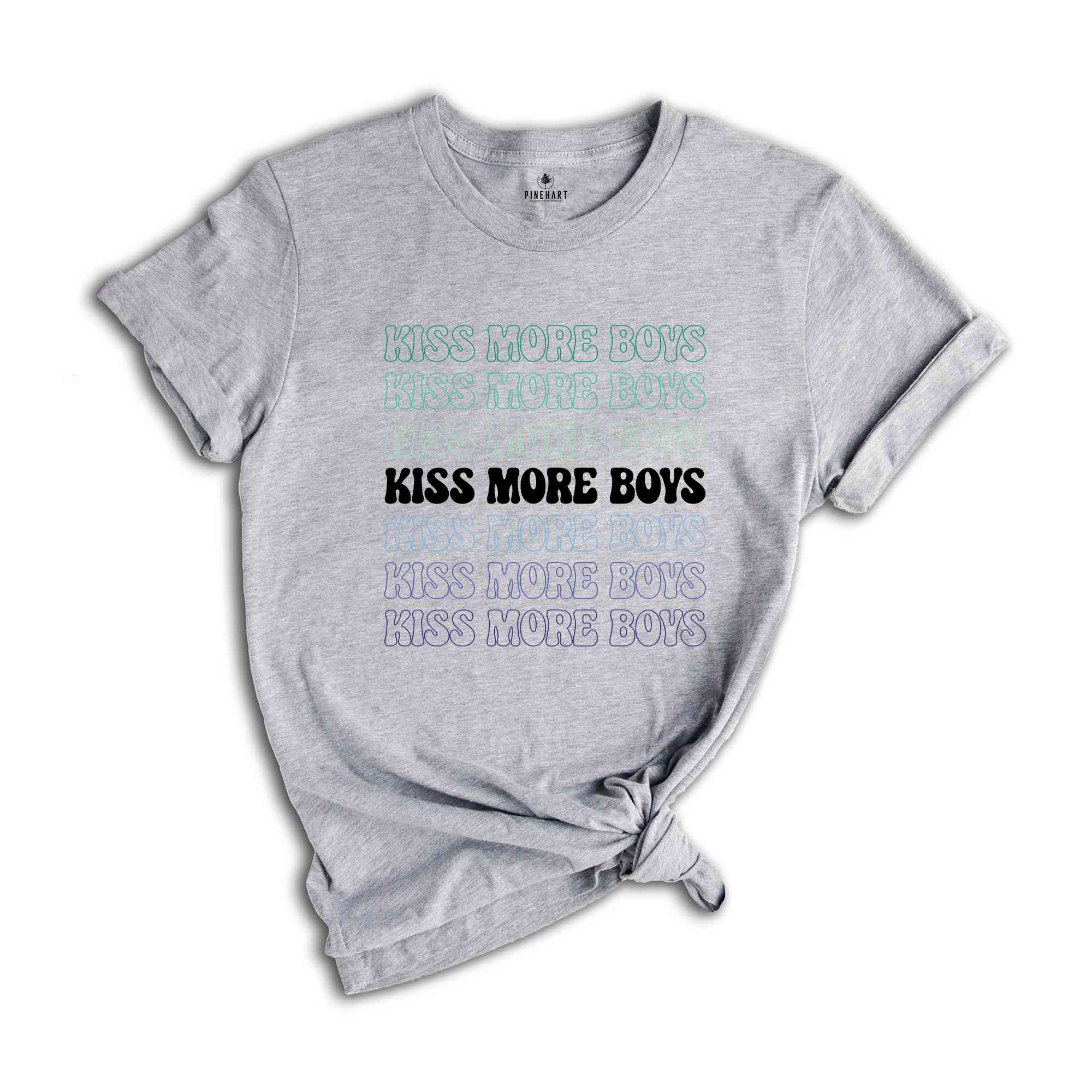 Kiss More Boys LGBT Shirt, LGBTQ Pride Tee, Love Is Love Shirt, Social Justice Shirt, Rainbow Pride Shirt, Pride Ally Tee, Gay Pride Shirt