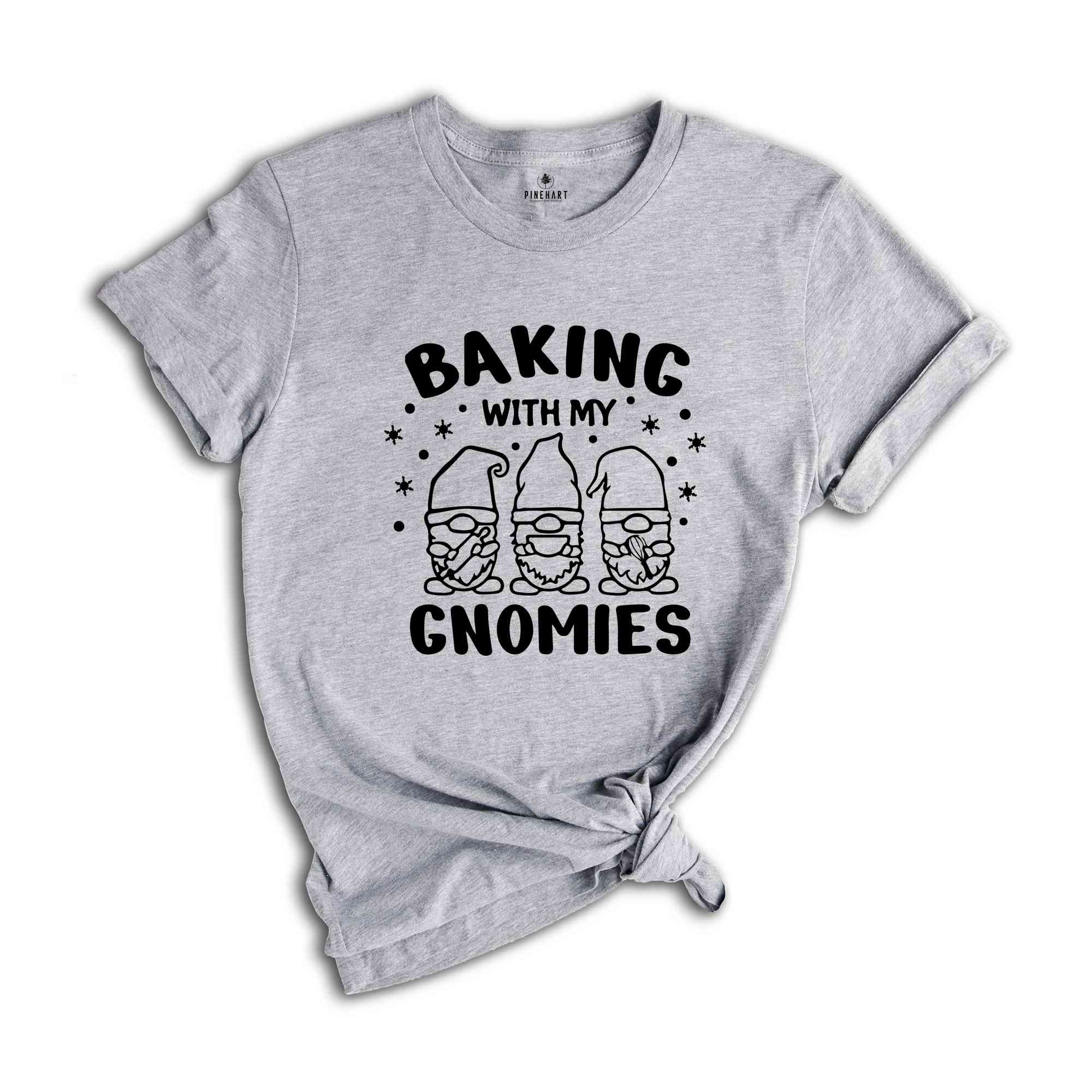 Baking With My Gnomes Shirt, Christmas Gnomes Shirt, Gift for Christmas, Christmas Gnomes Shirt, Baker Gnomes Shirt, Happy Christmas Shirt