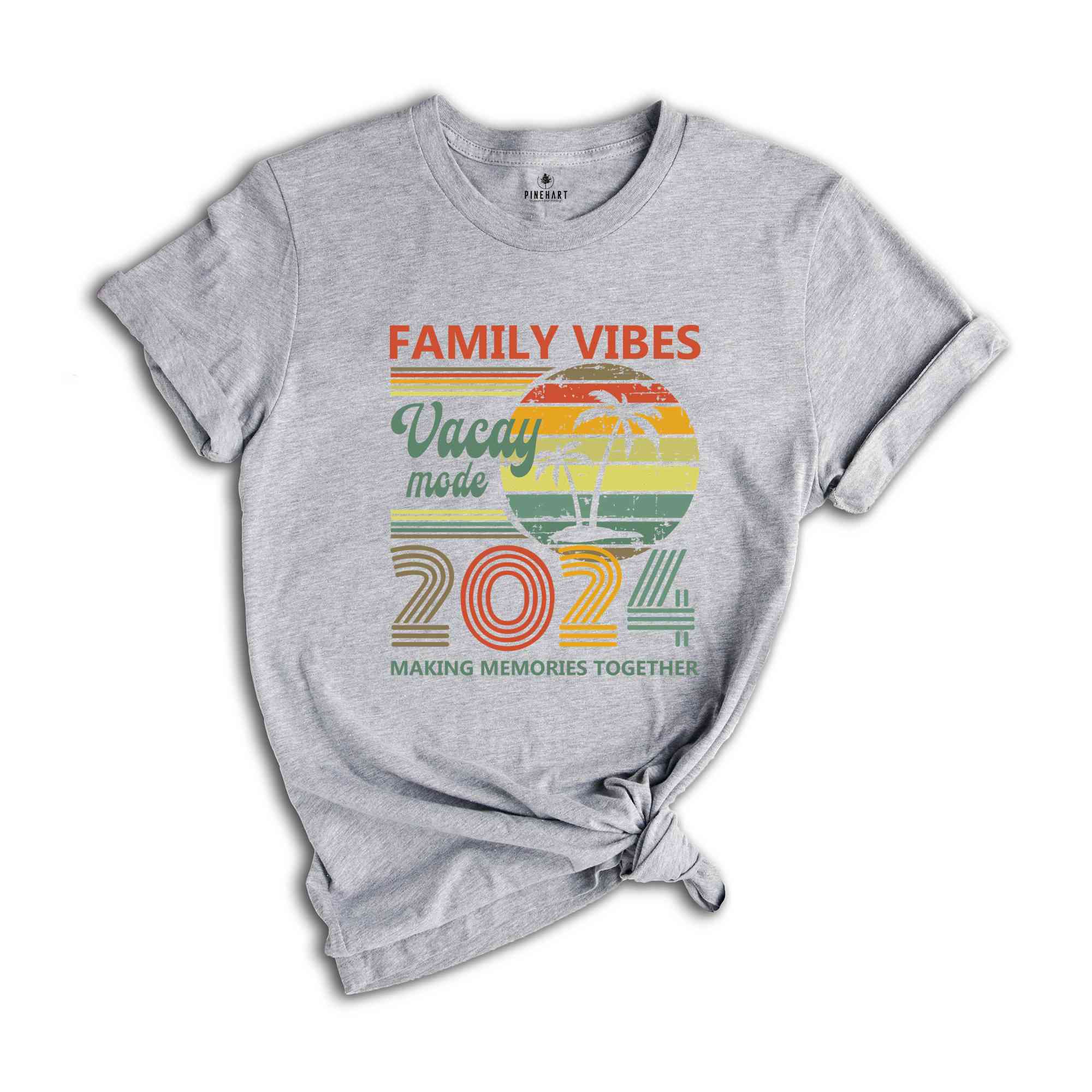 Vintage 2024 Vacation Shirt, Family Vacation T-Shirt, Vacay Mode Shirt, Matching Family Trip Shirts, Making Memories Together Shirt