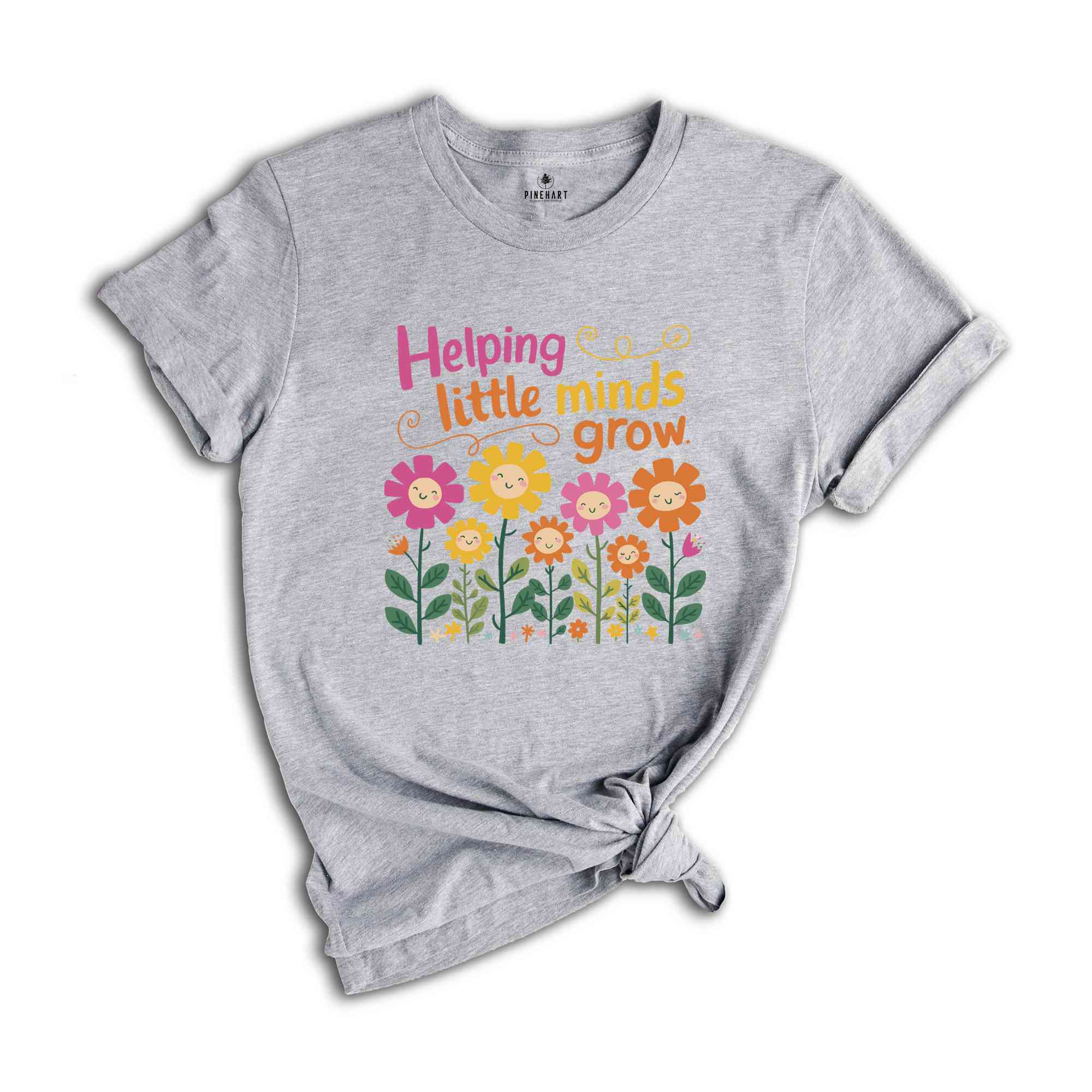 Helping Little minds Grow Shirt, Kindergarten Teacher Flower Shirt, KG Teacher Gifts, Teacher Life Shirt, Wildflowers Teacher Shirt