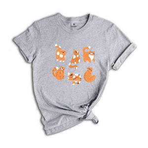 Cat Lovers Tee, Orange Cat Shirt, Gift For Cat Owner, Orange Tabby Cat Shirt, Cute Orange Cats T-shirt