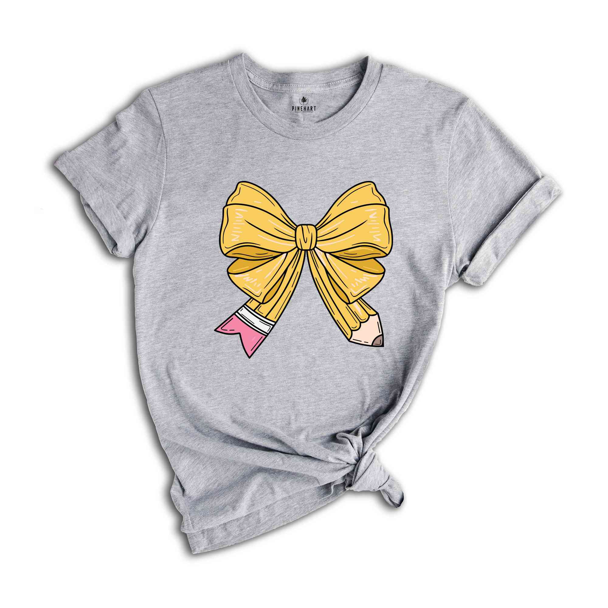 Coquette Teacher T-Shirt, Coquette Pencil Bow T-Shirt, Back to School Tee, Teacher Appreciation Gift, Gifts For Teachers