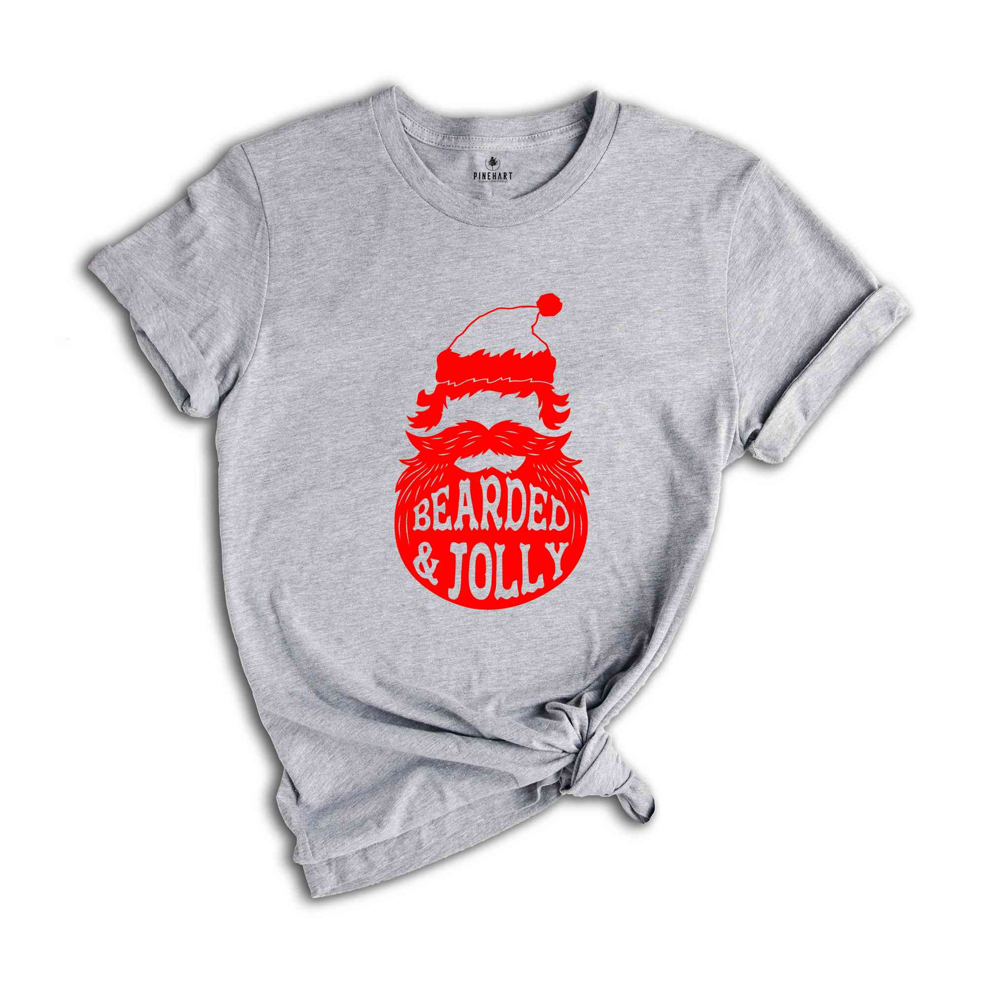 Bearded & Jolly Shirt, Santa Beard Shirt, Funny Christmas Shirt, Santa Claus Shirt, Cute Christmas Shirt, Holiday Season Shirt