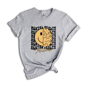 Smile Face Mental Health Shirts, Mental Health Matters Shirt, Funny Mental Health Awareness, Women Mental Health, Anxiety Shirt