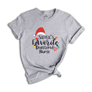 Santa's Favorite Nurse Shirt, Christmas Santa's Nurse Shirt, Christmas Gift for Nurse, Funny Christmas Shirt, Nurse Christmas Shirt,