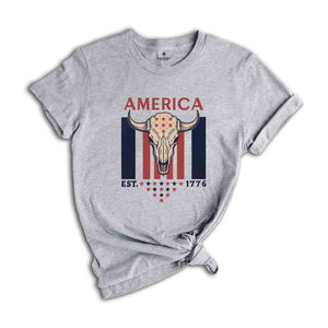 Fourth of July Shirt T-Shirt, 4th of July Tee, 1776 Shirt, America Tee, USA TShirt, Western Patriotic Shirt