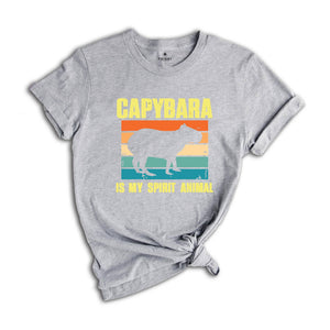 Capybara Is My Spirit Animal Shirt,Animal Lover Tee,Capybara Lover T-Shirt,Cute Animal Tshirt,Capybara Gift,Vintage Graphic Tee,Funny Quotes