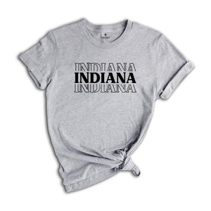 Indiana State Shirts, Indiana State Map Shirt, Indiana Travel Gifts, Indiana Tee Top, Indiana Clothing, Indiana Travel T-Shirt