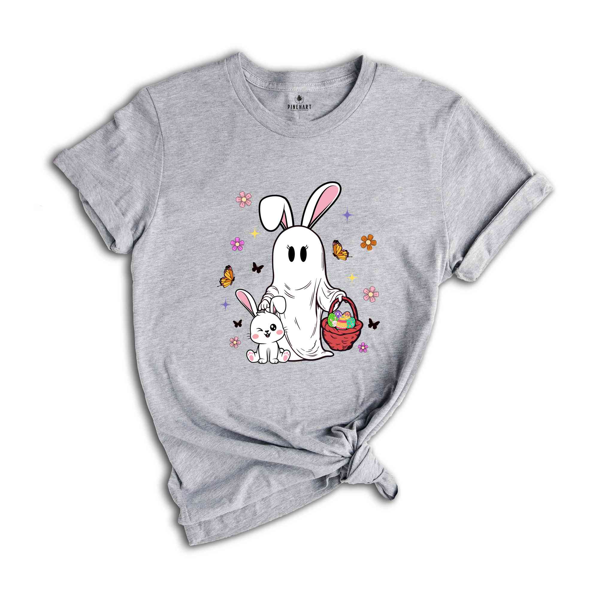 Cute Ghost Bunny Shirt, Ghost Rabbit Shirt, Happy Easter Day, Easter Day Shirt, Easter Day Gift, Rabbit Lover Shirt, Spring Easter Shirt