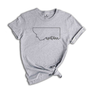 Montana State Shirts, Montana State Map Shirt, Montana Mom Shirt,Montana Travel Gift, Montana Clothing, Montana Lover Shirt, Montana Apparel