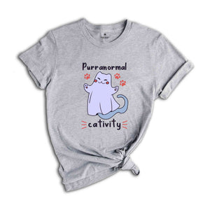 Purranormal Cativity Shirt, Spooky Season Shirt, Cute Cat Shirt, Cat Lover Halloween Gift, Halloween Shirt, Cat Shirt, Cat Mom Shirt