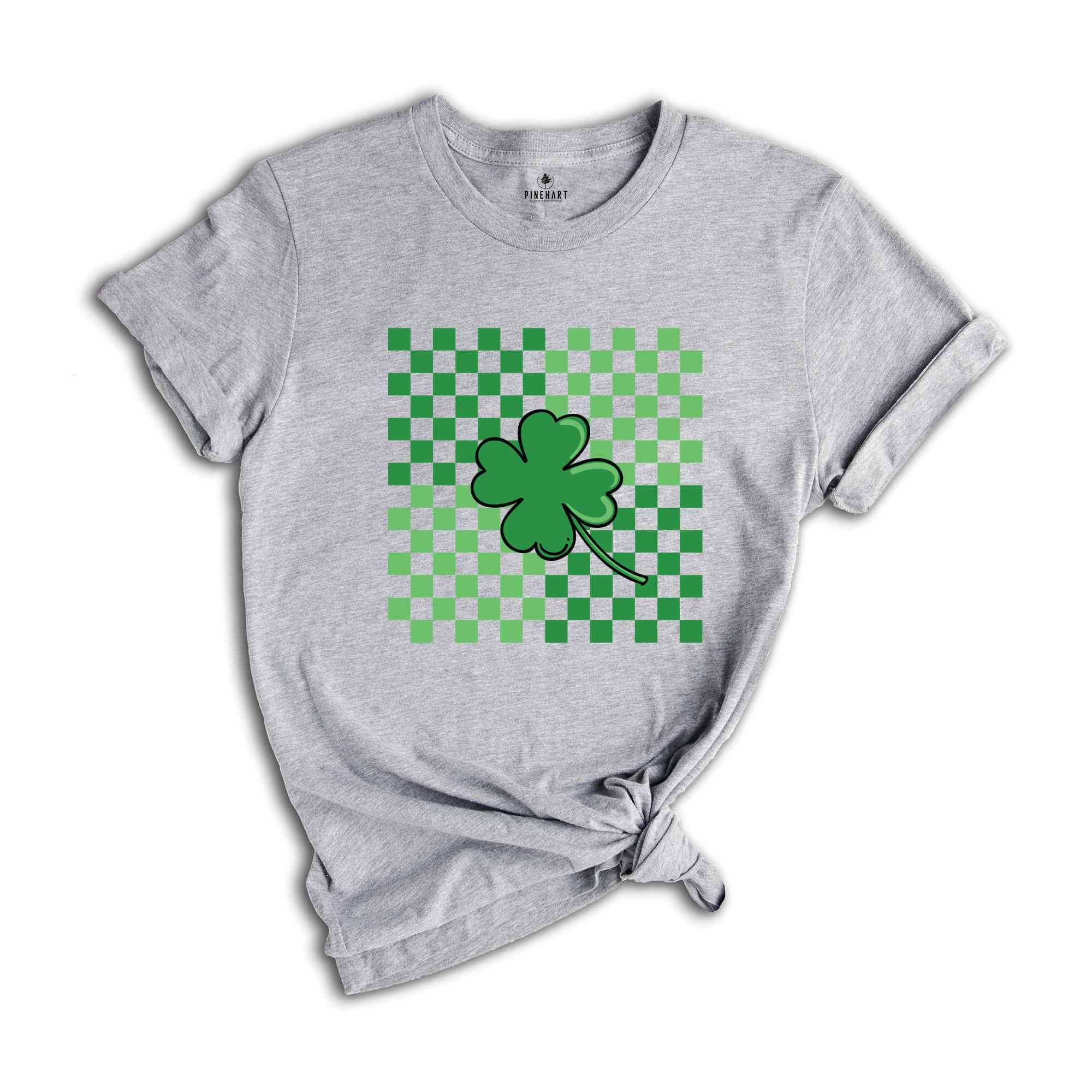 St Patricks Day Shirt, Clover Shirt, Retro Checkered St Patrick Shirt, St Patricks Clover Shirt, Shamrock Shirt, Gift For St Patricks