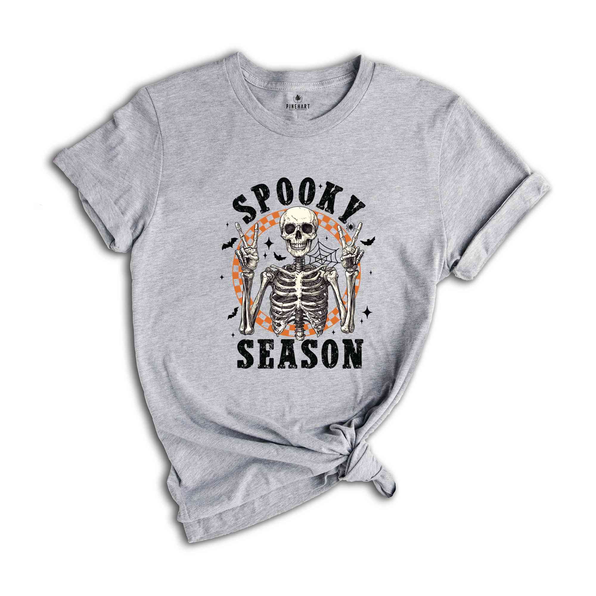 Spooky Season Shirt, Retro Halloween Shirt, Halloween Shirt, Skeleton Shirt, Spooky Shirt, Spooky Season Shirt, Fall Shirt, Peace Shirt